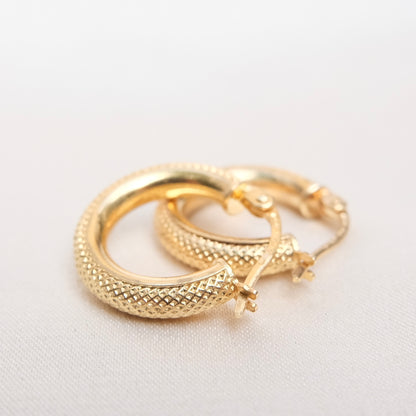 Franc 9k Textured Hoops