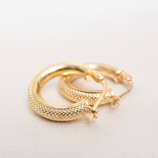 Franc 9k Textured Hoops