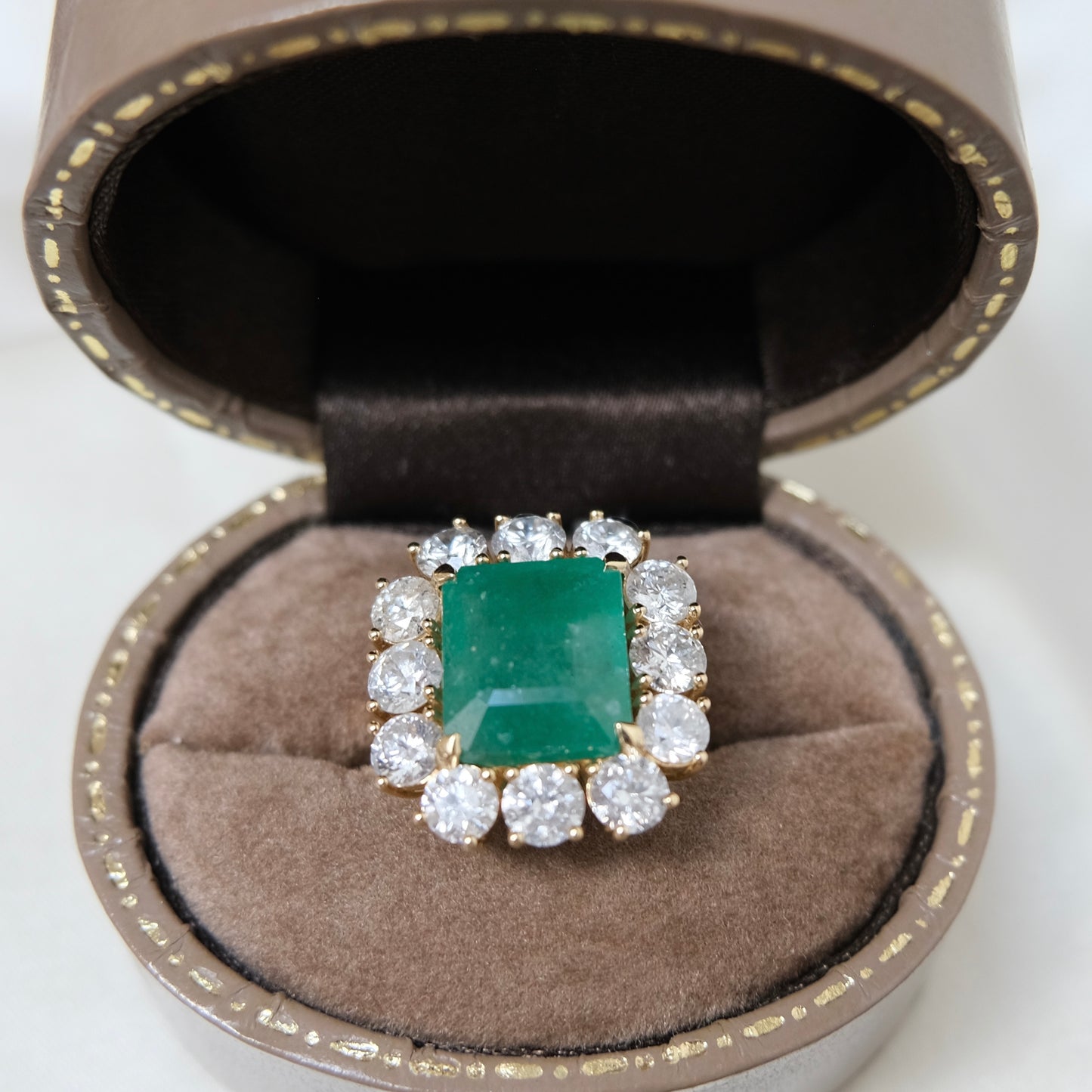 Monarch 18k Emerald & Diamond Ring