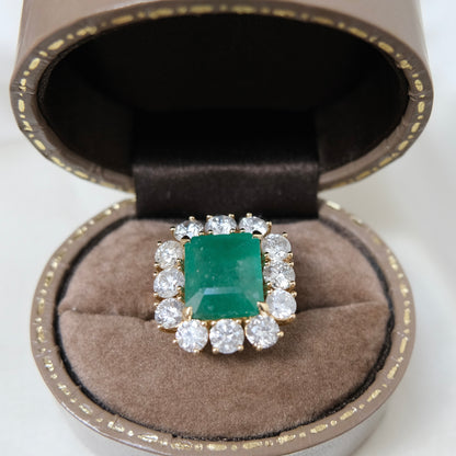 Monarch 18k Emerald & Diamond Ring