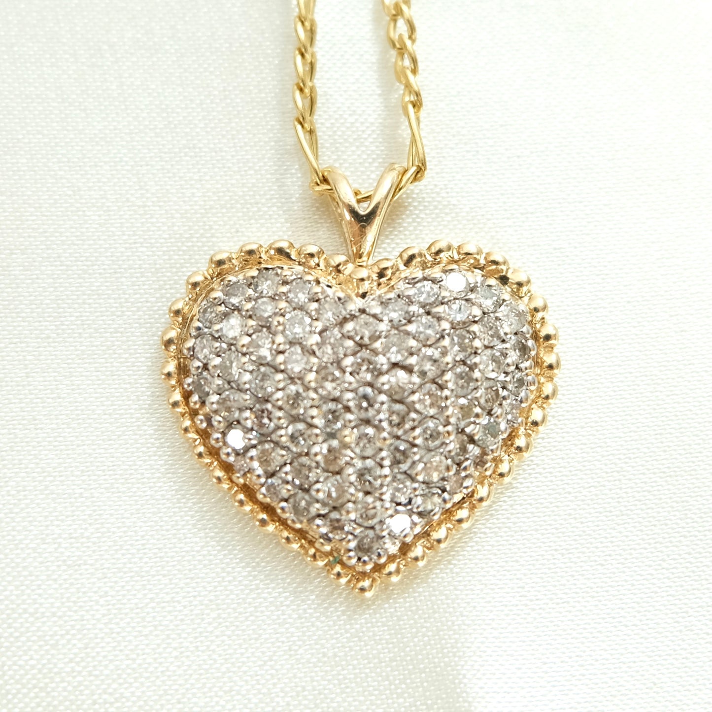 Louie 14k Diamond Heart Pendant