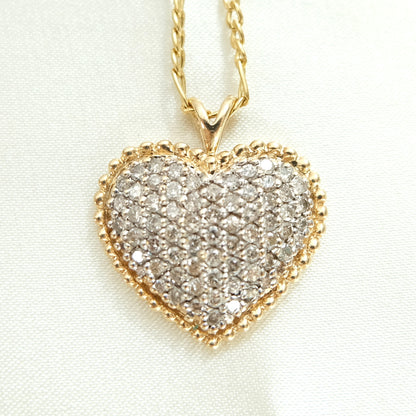 Louie 14k Diamond Heart Pendant