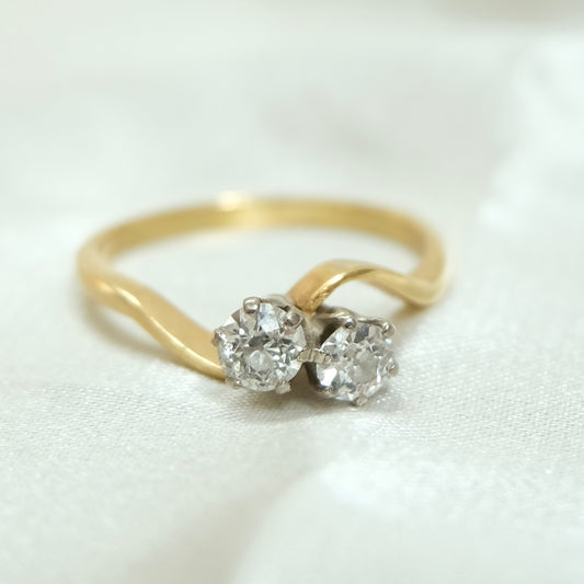 Élodie 18k Toi et Moi Ring