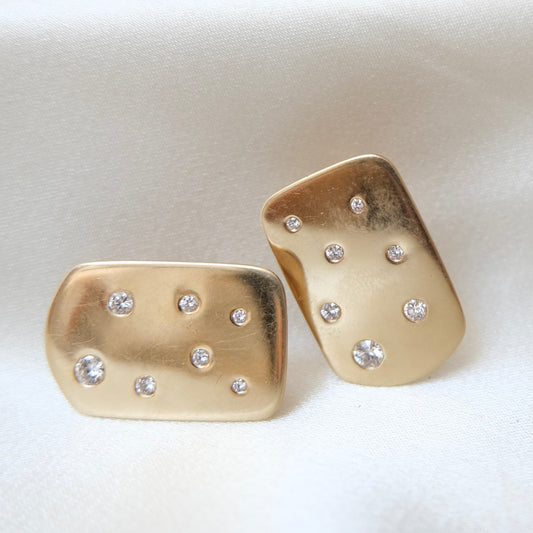 14k Celestial Diamond Earrings