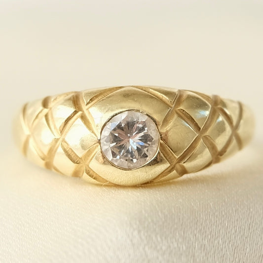 Arc 14k Diamond Ring