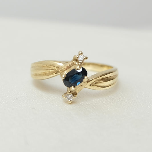 Etta 14k Sapphire & Diamond Ring