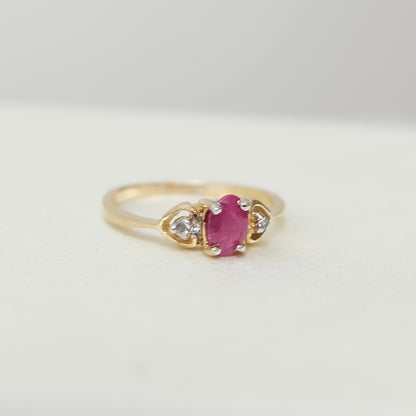 10k Ruby & Diamond Ring