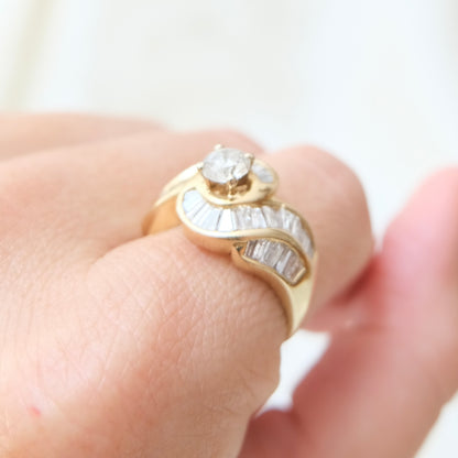 Pronto 14K Baguette Diamond Ring