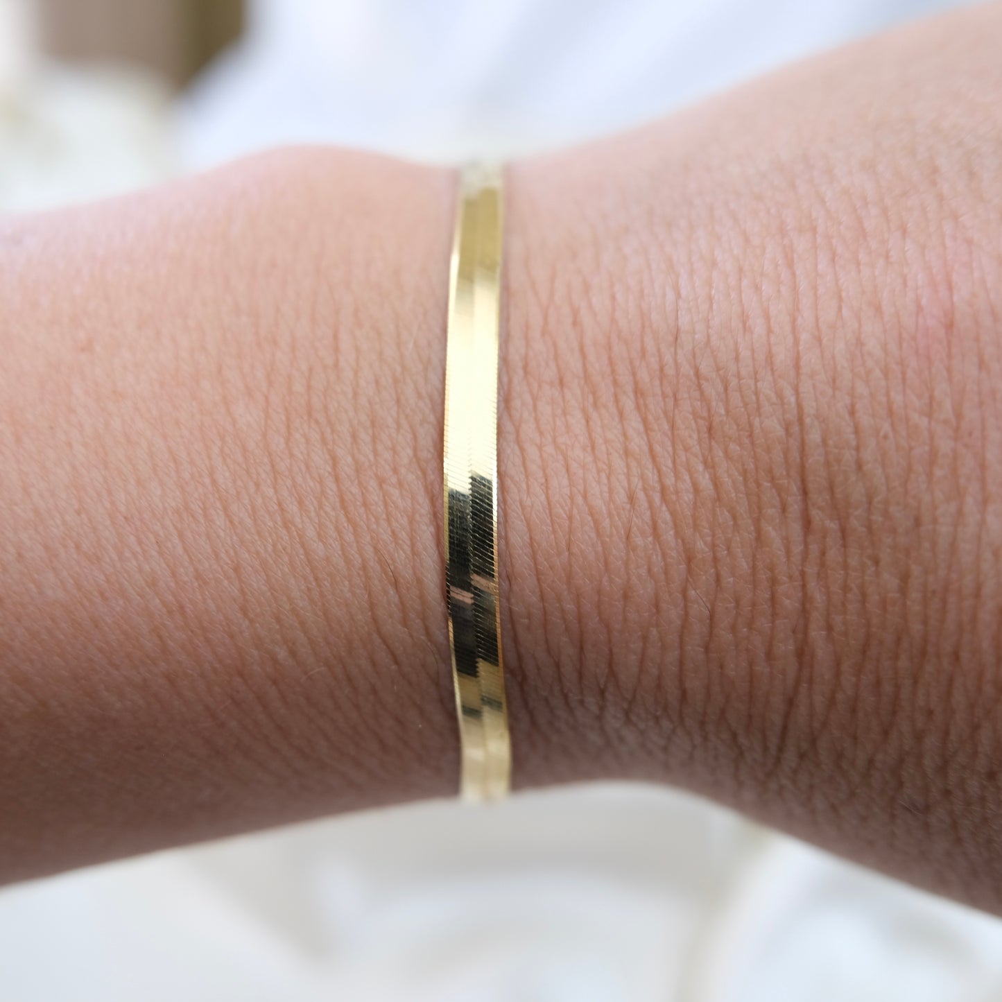 14k Italian Mirror Bracelet