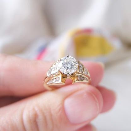 Corsa 14K Diamond Engagement Ring