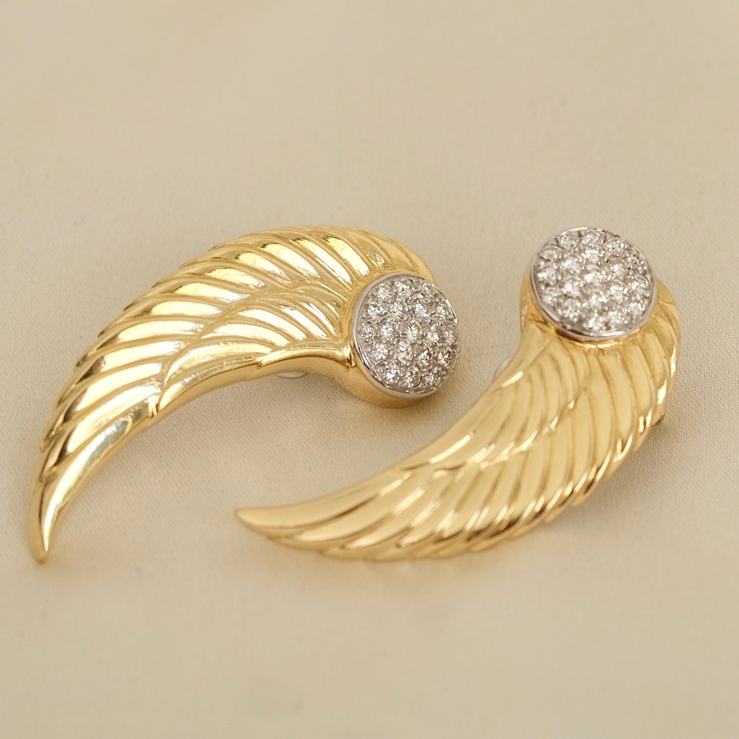 Volare 18k & Diamond Wing Earrings