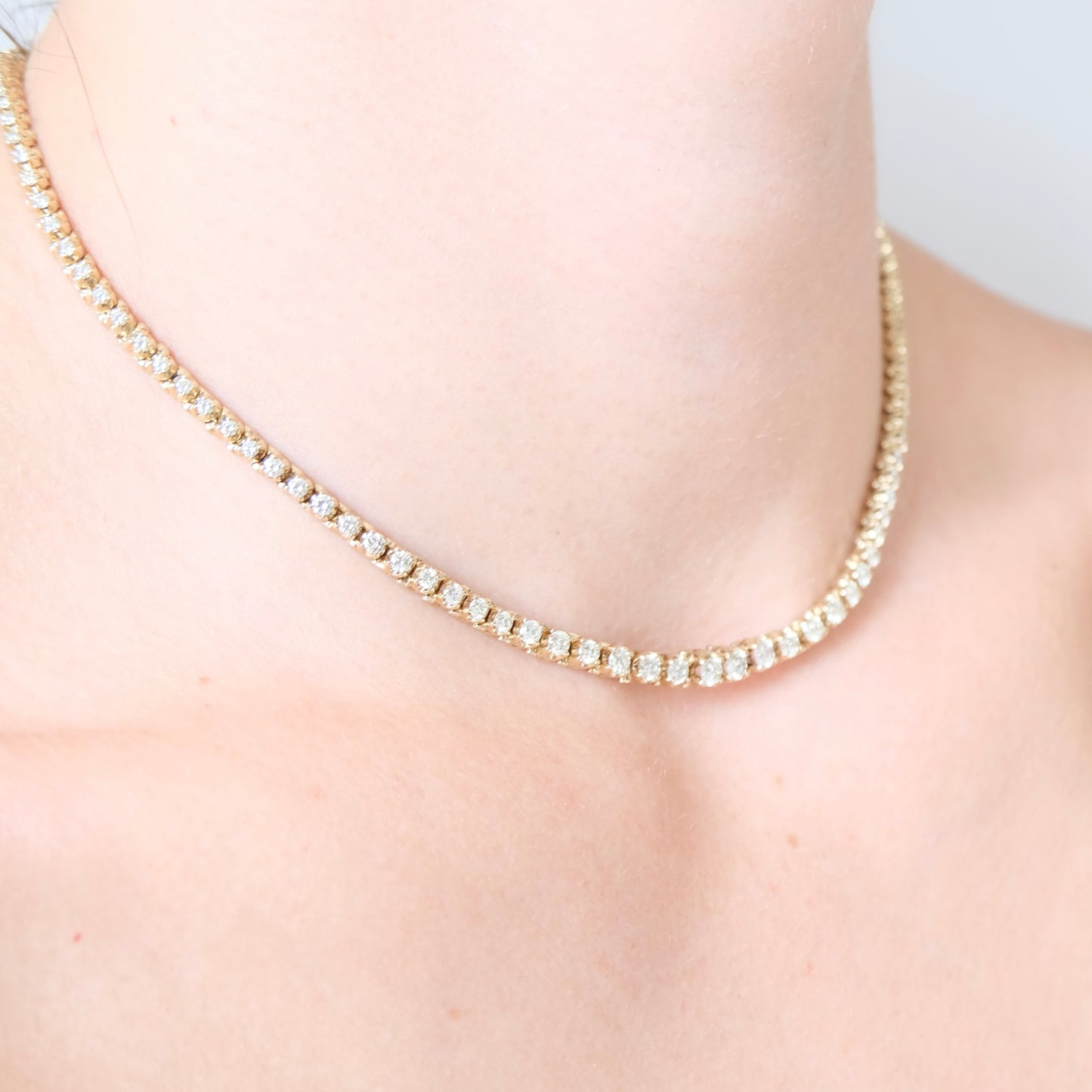 Juliette 14k Diamond Tennis Necklace