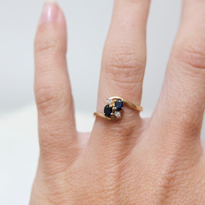 Beau 14k Sapphire & Diamond Ring