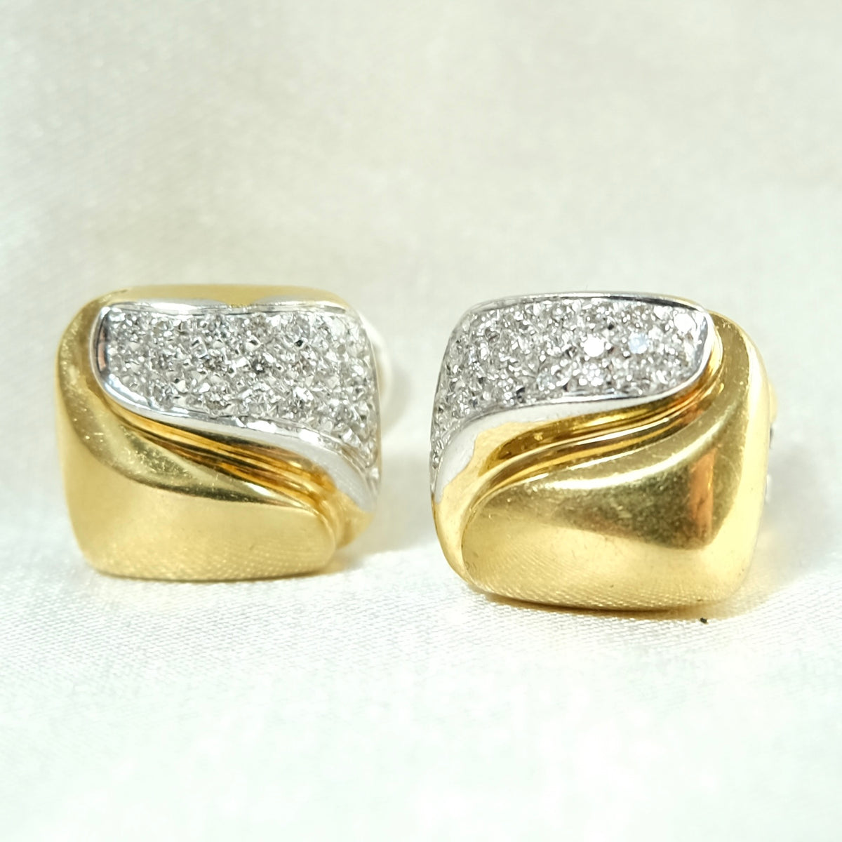 18k Italian Diamond Earrings