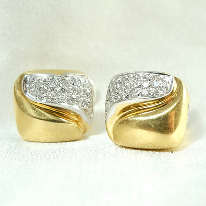 18k Italian Diamond Earrings