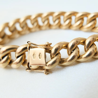 Puff 18k French Curb Link Bracelet