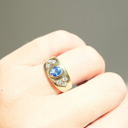 Celeste 14k Sapphire & Diamond Ring