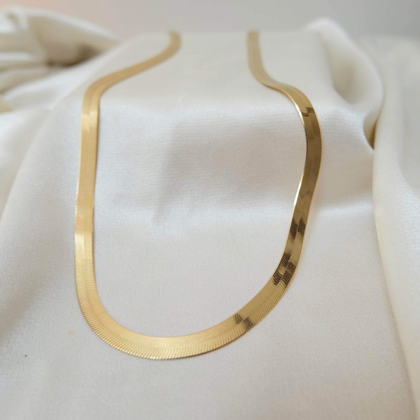 Nina 10k Gold Super Herringbone Necklace