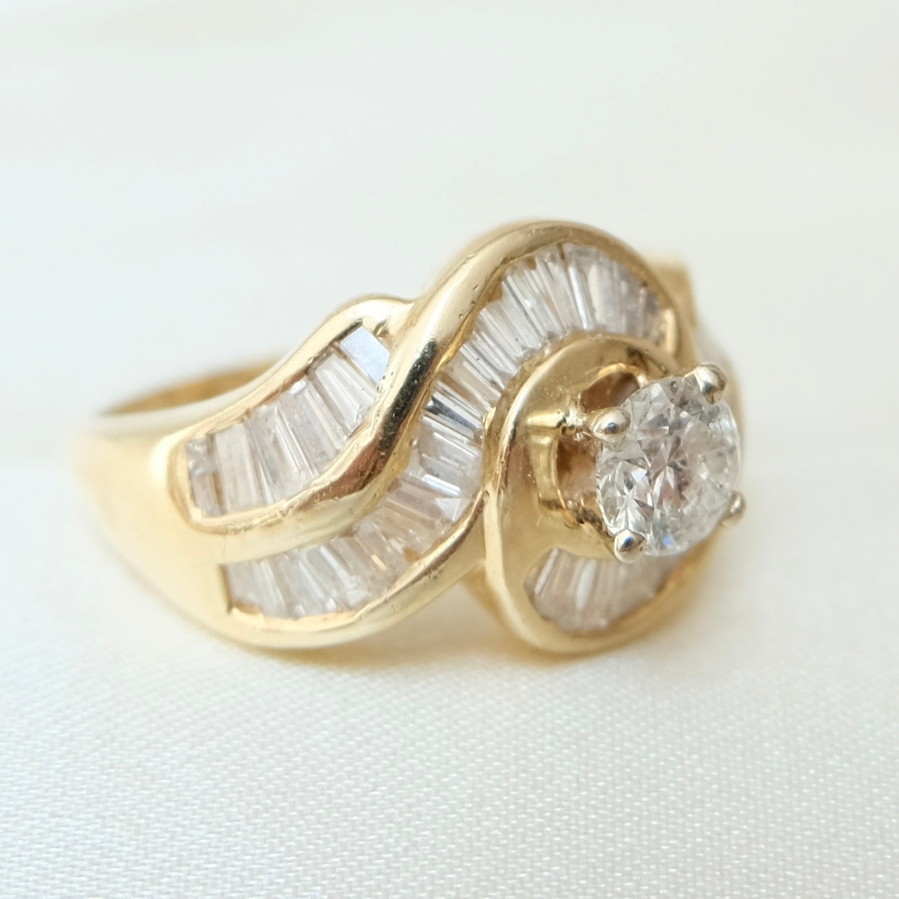 Pronto 14K Baguette Diamond Ring