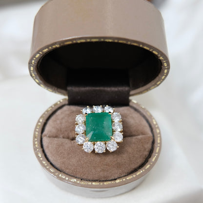 Monarch 18k Emerald & Diamond Ring