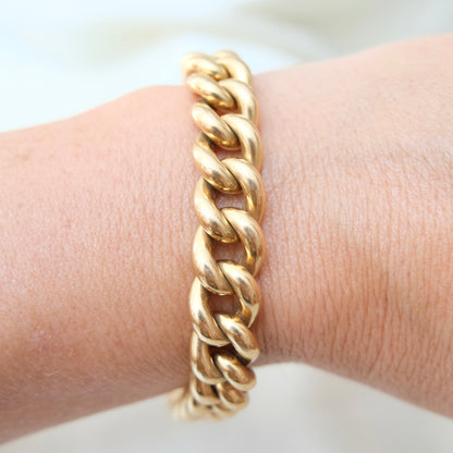 Puff 18k French Curb Link Bracelet