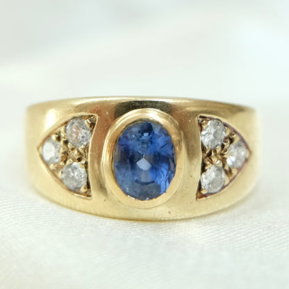 Celeste 14k Sapphire & Diamond Ring