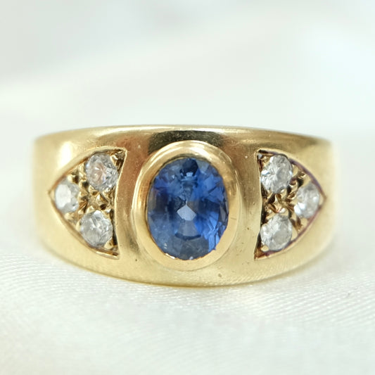 Celeste 18k Sapphire & Diamond Ring
