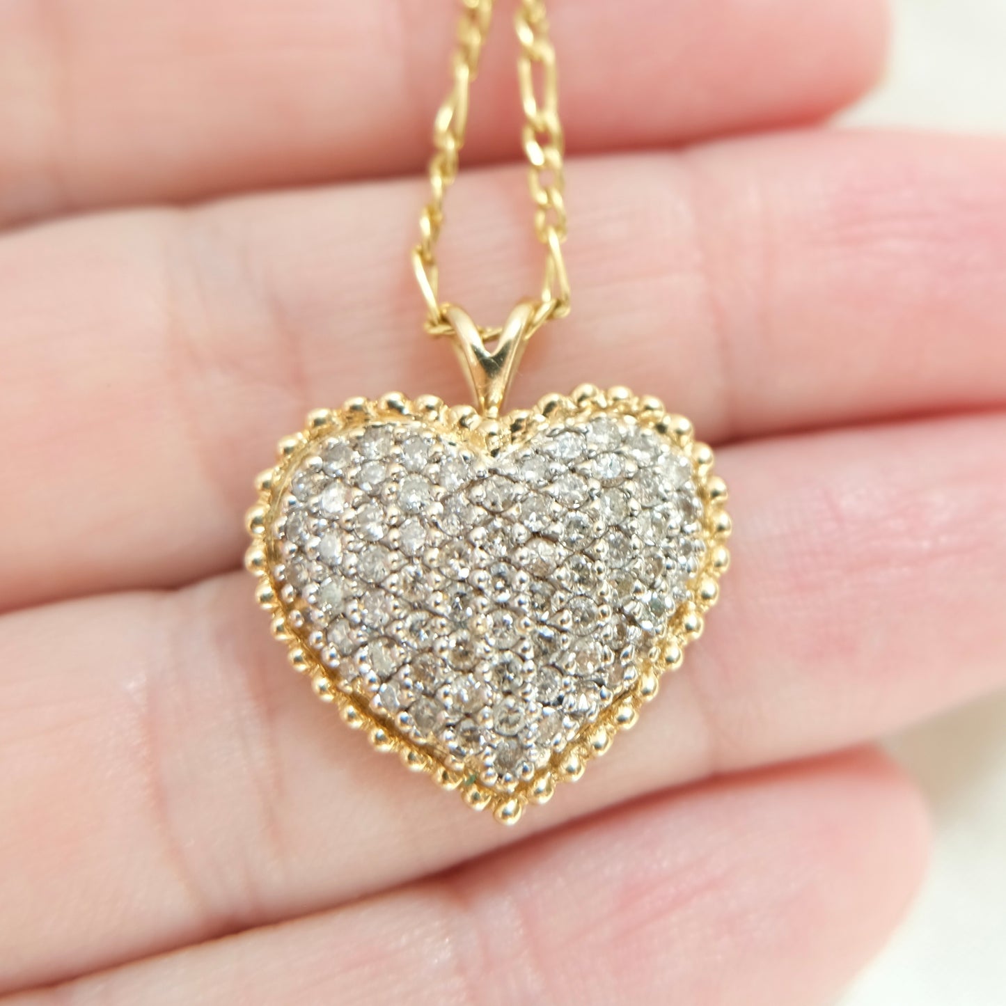 Louie 14k Diamond Heart Pendant