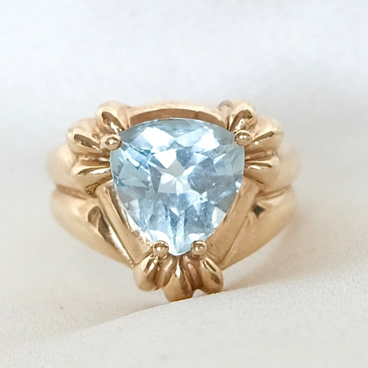 10k Aquamarine Statement Ring