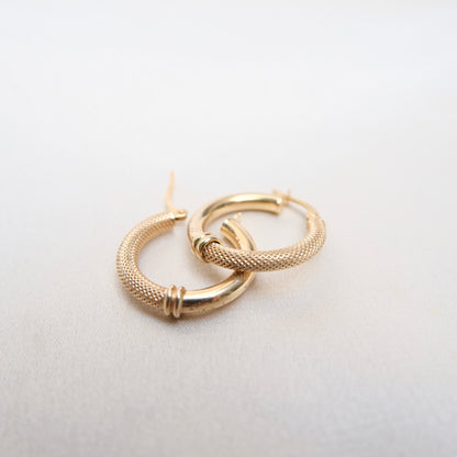 Duria 9k Textured Hoops