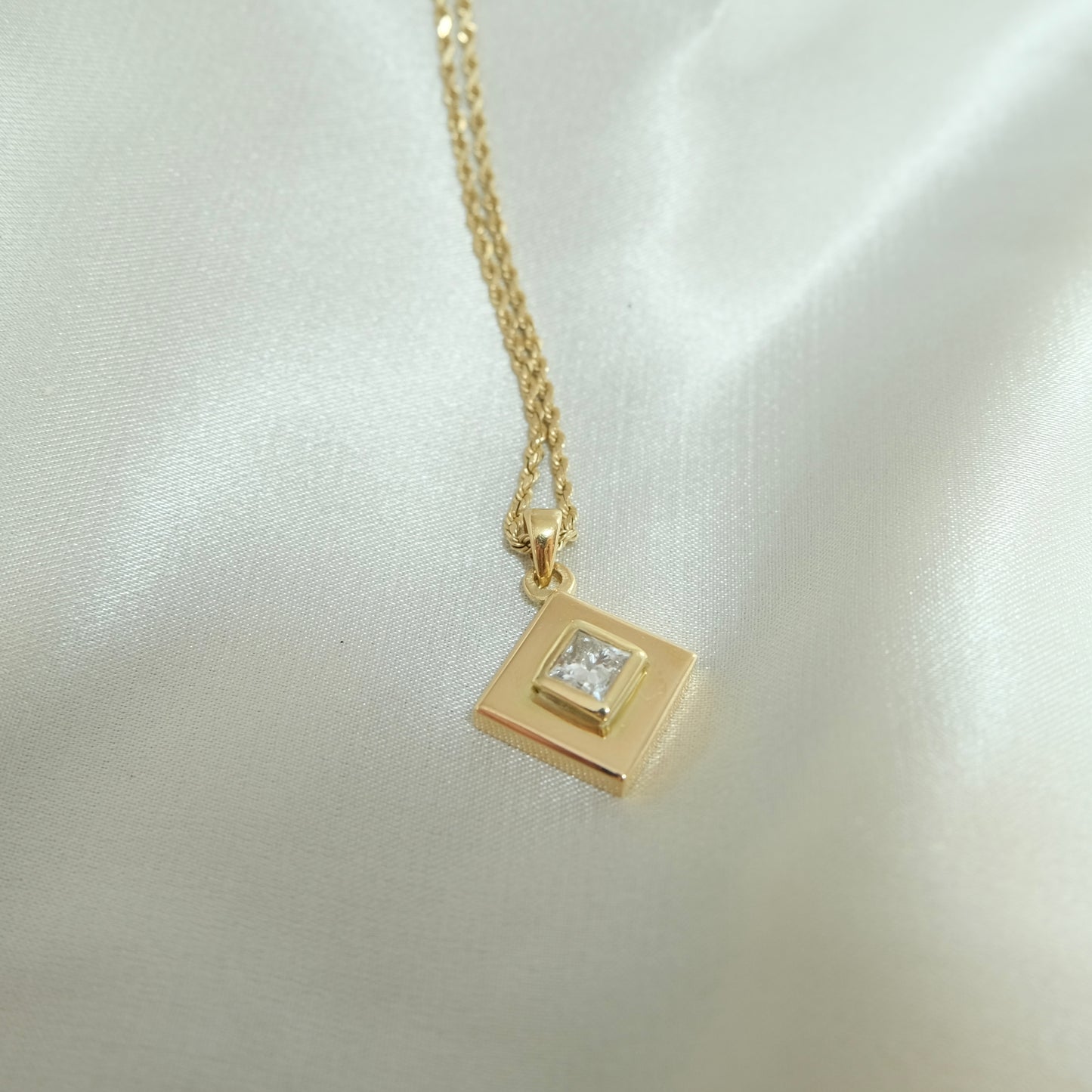Olsen 18k Diamond Pendant