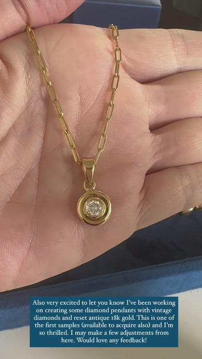 Hattie 18k Diamond Pendant