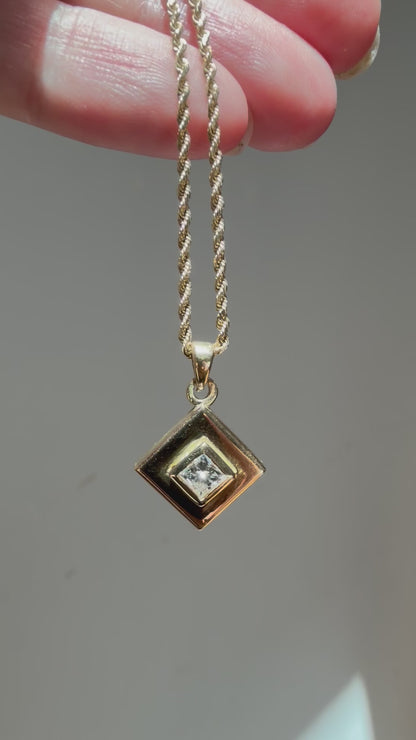 Olsen 18k Diamond Pendant