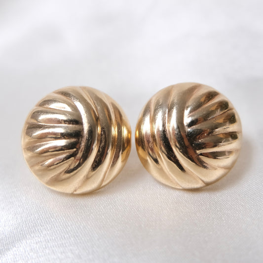 Estate 14k 70s Sphere Earrings